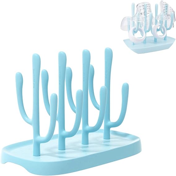 Bottle Drying Rack Space Saving,Travel Bottle Drying Rack for Bottles Accessories,Portable Bottle Drying Rack Bottle Holder(Blue).