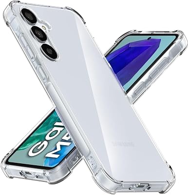 Case for Samsung Galaxy M55 5G Clear TPU Four Corners Military-Grade Protection Cover Transparent Soft funda