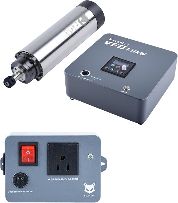 FoxAlien 1.5kW VFD Spindle Upgrade Kit + PWM Relay Module for Synchronous Control Setting