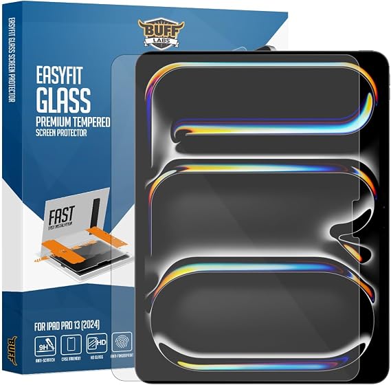 Buff iPad Easyfit Glass Glass Easy Application Apparatus Screen Protector Tempered Glass (Pro 13 inch M4 (2024) / M5 (2025))