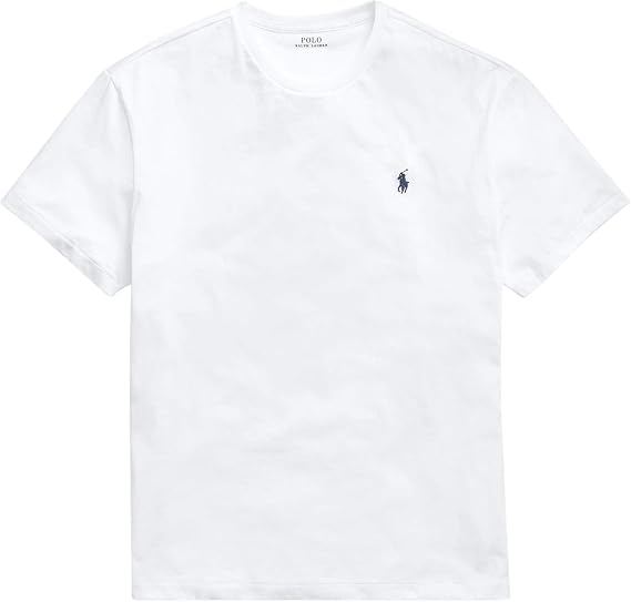 Polo Ralph Lauren Mens Crew Neck T-Shirt (S, White)
