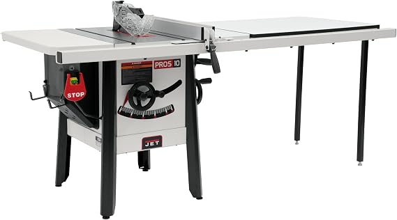 JET ProShop II 10-Inch Table Saw, 52-Inch Rip, Cast Wings, 1-3/4 HP, 120V 1Ph (JPS-10)