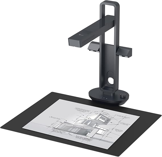 CZUR Aura Pro Book & Document Scanner, Capture A3 & A4 | Auto-Flatten & Deskew Powered by AI Technology, Foldable & Portable, Compatible with Windows & macOS