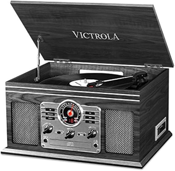 Victrola Quincy - 6-in-1 Bluetooth Record Player - Grey