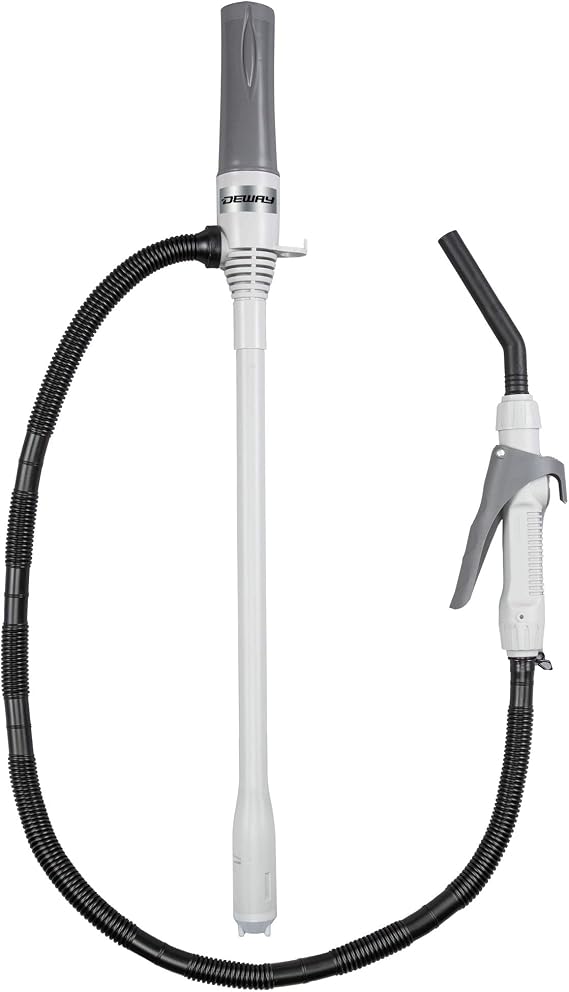 Deway Fuel Transfer Pump, WAYPUMP08, Battery Powered, 2.4 gpm, Gray, Large