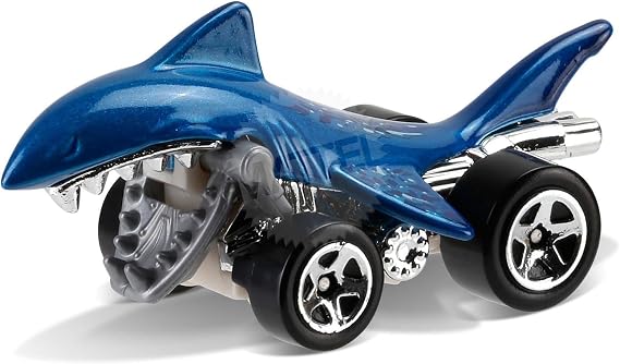 Hot Wheels 2016 Shark Bite Street Beasts Blue 208/250, Long Card by Mattel