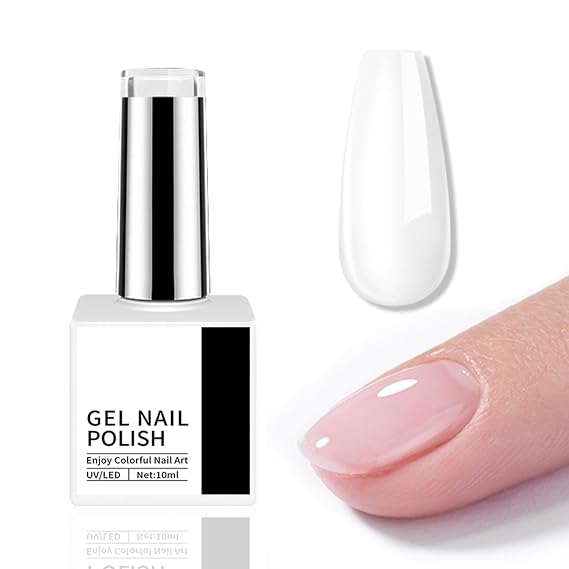 Clear Builder Gel for Nails, Gel Builder for Nails Strengthener in a Bottle Soak Off Long Lasting UV Light Cure for DIY Salon Manicure