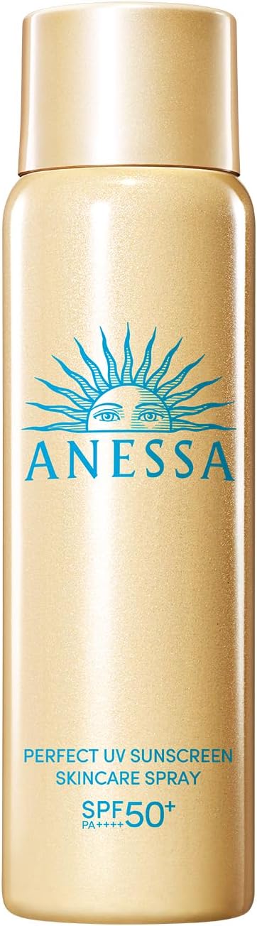 ANESSA Perfect UV Skin Care Spray NA 60g 2.12 oz SPF 50+ PA++++ Sunscreen for Hair, Face, and Body Waterproof