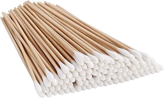 Gmark 6 inch Long Wooden Cotton Swabs (500 Count) - Industrial Grade Cotton Tipped Applicators - Sturdy Birch Wood Sticks Cleaning,Makeup,Pet Care & Electronics - Non-Snap Professional Quality GM1091B