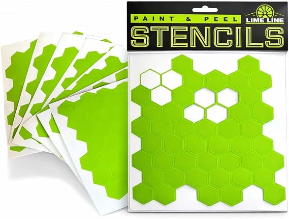 LiME LiNE 6 Piece Stencil Set for Automotive Custom Paint & Airbrush Art Template (Honeycomb Stencils)