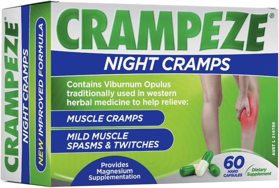 Night Cramps Natural Relief of Muscle Cramps, Spasms & Tired Legs 60 Capsules