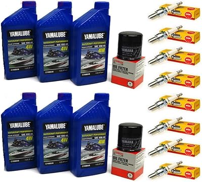 Yamaha 2003-2009 SX230 | AR230 | SR230 | 232 Limited 23 Boat Oil Change Kit with NGK Spark Plugs