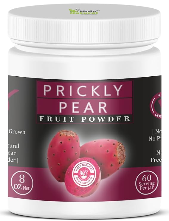 Red Prickly Pear Fruit Powder - 8 Oz, Tuna Fruit Powder, Cactus Fruit Powder, Nopal Fruit Powder, 100% Pure, Non Gmo, No Preservative, Organically Grown In Virgin Land Of Hill