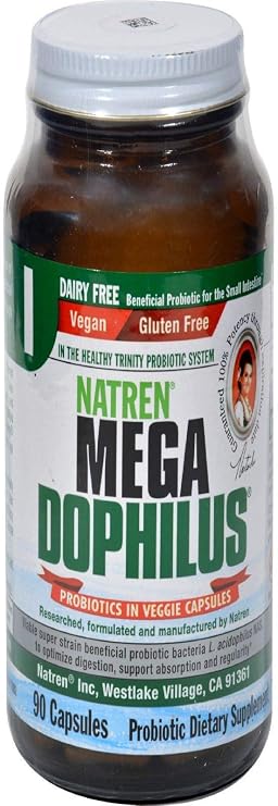 Natren Megadophilus Dairy Free, Capsules, 90-Count