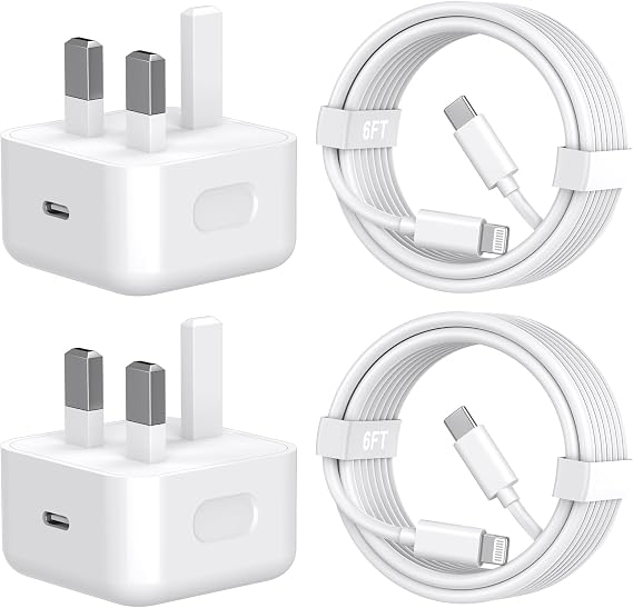 iPhone Charger Fast Charge,[MFi Certified] 2Pack USB C Charger Plug Power Adapter and 6FT USB C to Lightning Cable Lead Phone Charging for Apple iPhone 14 13 12 11 Pro Max XS XR X SE 8Plus,for ipad