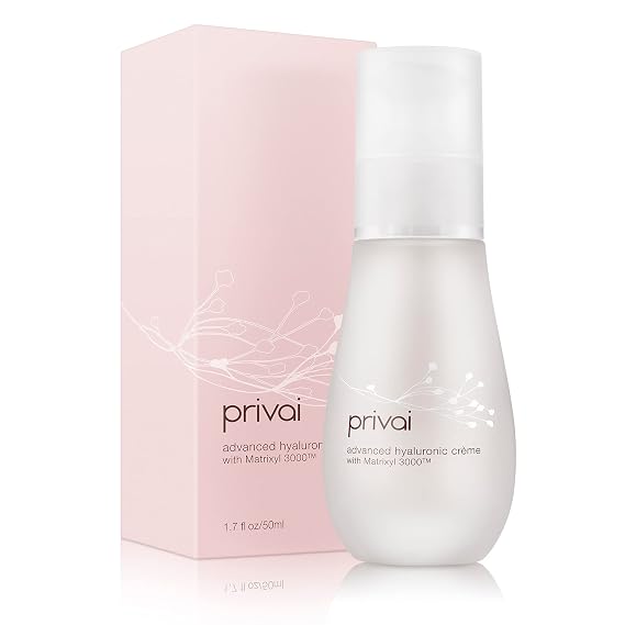 Privai Hyaluronic Acid Moisturizer with Matrixyl 3000 Peptides, Anti-Aging Face Cream for Fine Lines, Wrinkles & Deep Hydration, 1.7 fl oz