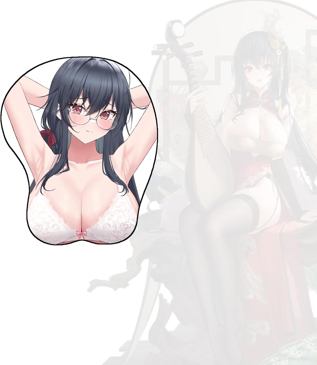 Anime Mouse pad Azur Lane Taihou Kawaii Anime Girl Mouse Pads 3D Wrist Rest Mouse Mats, 260mm210mm29mm