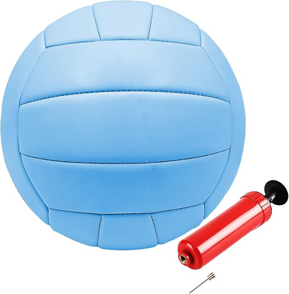 ABAJI Volleyball Official Size Thicker PVC Pure Color with Pump Waterproof Anti-Explosion Design Training Practice Indoor Outdoor Beach Pool Play