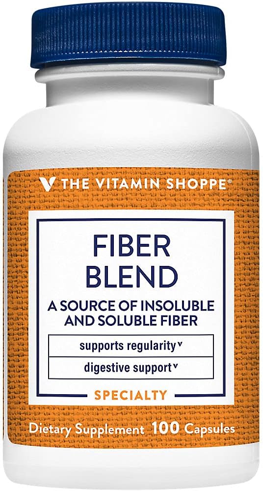 The Vitamin Shoppe Fiber Blend, Natural Source Insoluble and (100 Capsules)