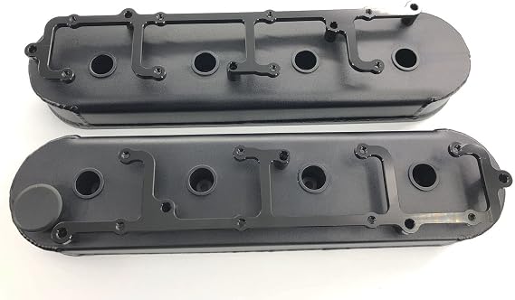 LS1 LS6 Fabricated Aluminum Valve Covers + Coil Brackets Black (DM-LS1-8080-BK)
