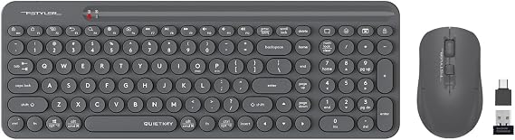 A4 TECH FG3300 Air2 2.4Ghz Wireless Q Turkish FN-Multimedia Keyboard + 2000Dpi Optical Mouse SET (Silent Ultra Thin Emoji Keys and Sleep Block Mode)