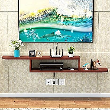 Floating Tv Shelf Stand Cabinet Unit Media Wall Mounted Long Tv Media Units Console With Storage Doors，Wall-Mounted Floating TV Stand Cabinet, Modern Floating TV Unit for Router, DVD, Set-To