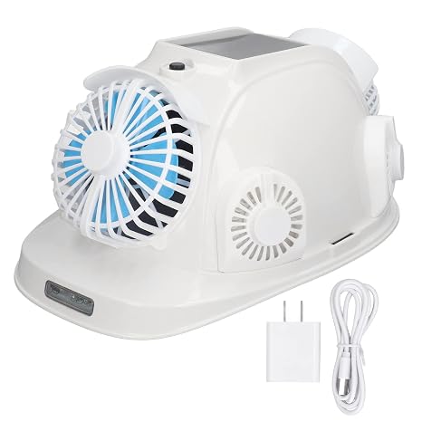 Solar Fan Safety Helmet Fast Cooling Working Helmet with 6 Solar Fan and Light Sound Light Alarm Hard Hat for Construction