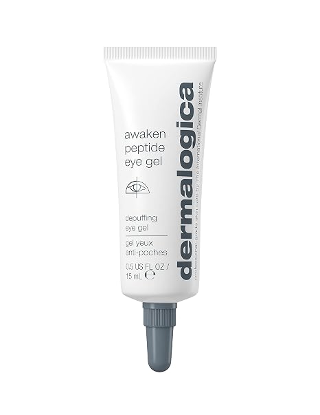 Dermalogica Awaken Peptide Eye Gel, Reduces Puffiness and Wrinkles, 0.5 fl oz | Peptide-infused, Reduces Puffiness, Minimizes Wrinkles, Refreshing Eye Gel, Anti-aging