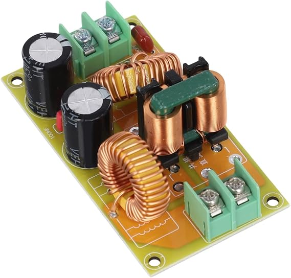 Besttoolifes DC For EMI Filter 10A 20A 50V LC Circuit Electromagnetic Suppression Module With Inductors Capacitors For Automotive Industrial Power Supply Applications(10A)