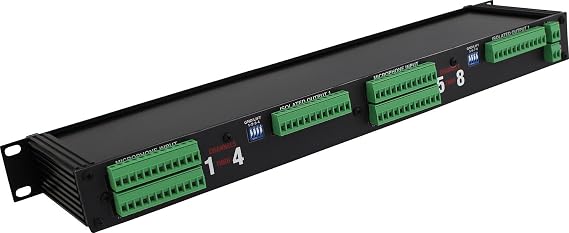 Pro Co Sound MS82P Rack Mount 8 x 2 Microphone Splitter With Phantom Power Buss