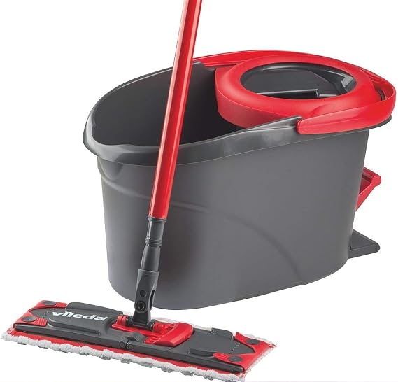 Vileda Easy Wring Ultramat Flat Mop and Bucket with Power Spin Wringer