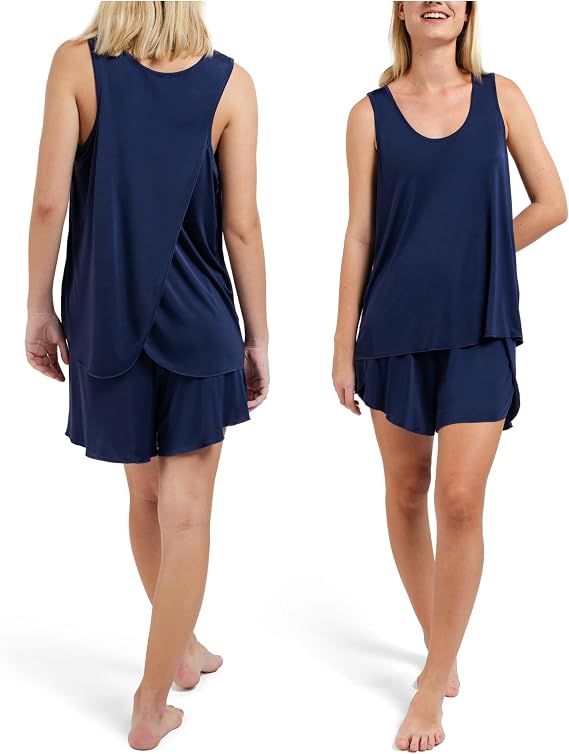 REST Evercool Women Cooling Pajama Set-Breathable Sleepwear for Hot Sleepers, Moisture-Wicking, Quick-Dry, Silky Lounge Set