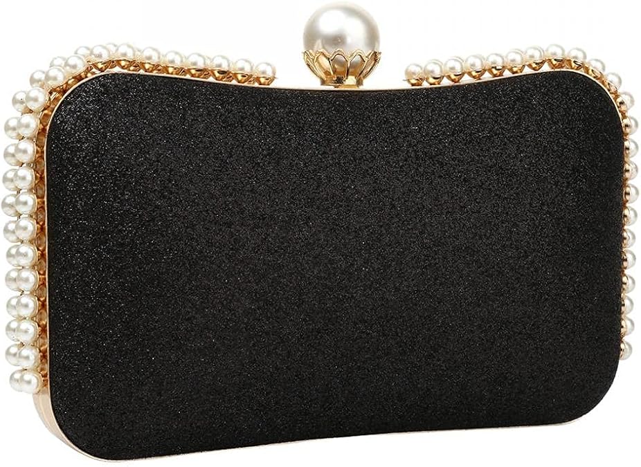 YYW Clutch Purse for Women Pearls Evening handbag Wedding Party Purse Shoulder Bag | Pearls