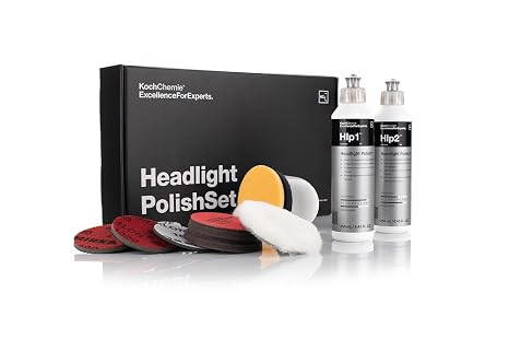 KOCHCHEMIE - Headlight Polish Set - Revive and Polish Foggy, Yellowed, and Matte Acrylic Glass Headlights - All-in-One-Kit