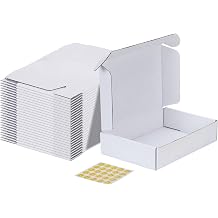 MEBRUDY 9X6X2 Shipping Boxes, 25 Pack White Literature Mailer Corrugated Cardboard Box for Small Business Mailing Packaging
