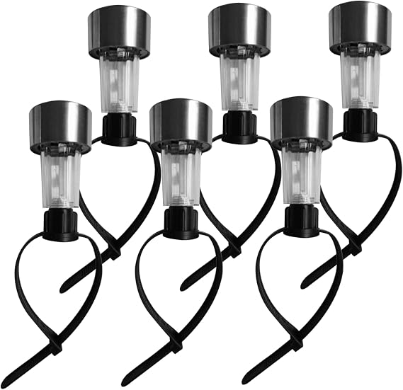 6 Pack Solar Lights for Chain Link Fence, Solar Pool Lights with Adjustable Straps, Auto On/Off Waterproof Outdoor for Above Ground Pools, Garden, Patio, Fence Decoration (Warm White)
