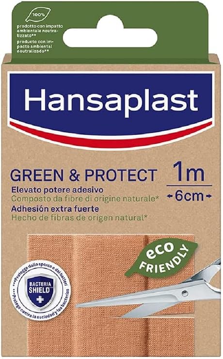 Hansaplast Green & Protect Plasters 10 x 6 cm Pack of 10
