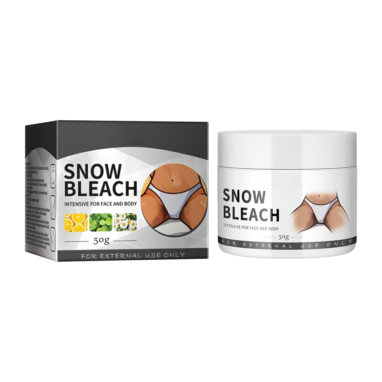 Skin Whitening Cream - Skin Bleaching Cream for Body Intimate Area, Private Parts, Underarm, Knees, Elbows, Inner Thigh, Bikini Areas and So On