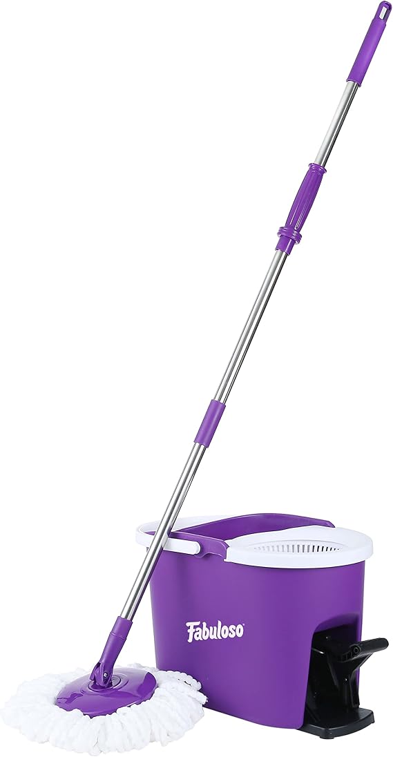 Fabuloso Spin Mop and Bucket Set, Adjustable Pole