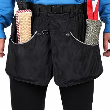Dog Trainer Vest for Men Women with Big and Deep Pockets, Pet Handler Waist Treat Pouch Apron Design of Functionality for Holding Dog Stug Toy, Training Dummies, Rope (L)