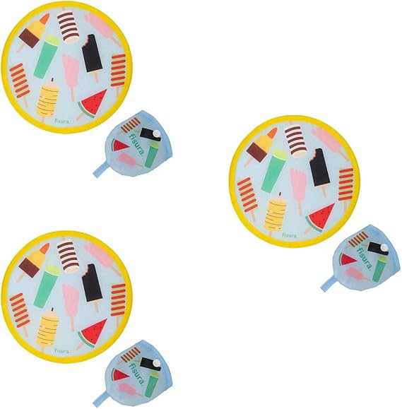 Fisura Foldable round folding fanS. Original Foldable frisbees for parties. Measurements: 7.87 inches.