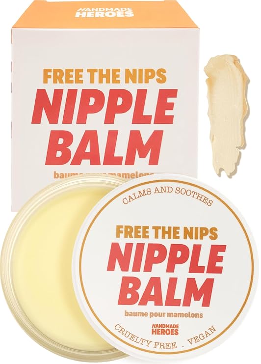 Nipple Butter Breastfeeding Baby Safe - Handmade Heroes Nipple Balm 1 oz | No wipe off, 100% Natural Vegan Nipple Cream for Sore Cracked Nipples, Breast Pump Lubricant, Newborn & Post Partum Essential