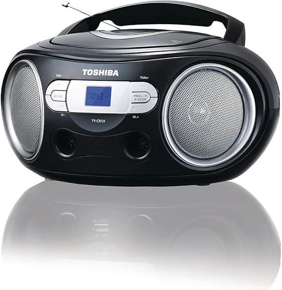 Toshiba TY-CRS9 Portable CD Boom Box AM/FM Stereo, Aux Input