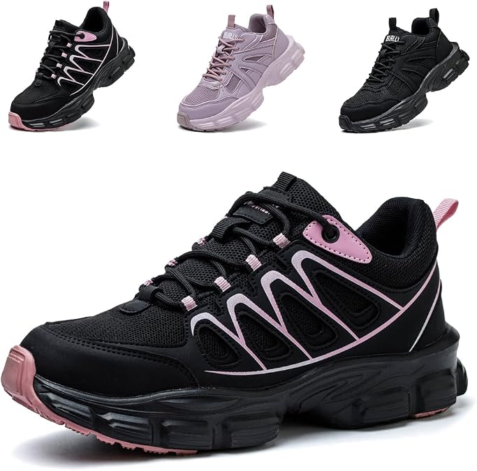 Safety Trainers Womens Steel Toe Cap Trainers Work Safety Shoes Women Lightweight Breathable Industrial Sneakers Non-Slip Puncture Proof