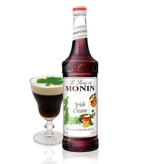 Monin Irish Cream Syrup for Drinks - Gluten Free - 750 ml / 25.4 fl oz