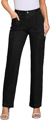Women Stretchy Chino Pants High Waisted Cargo Pants Womens Casual Straight Leg Pants Fall Cotton Trousers