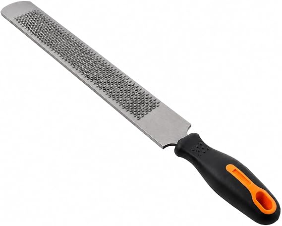 14” Farrier Rasp File – Double Sided Carbon Steel Hoof File with Soft Grip Handle for Horses, Ponies, Goats & Livestock – Horse Hoof Trimming & Horseshoe Shaping Tool