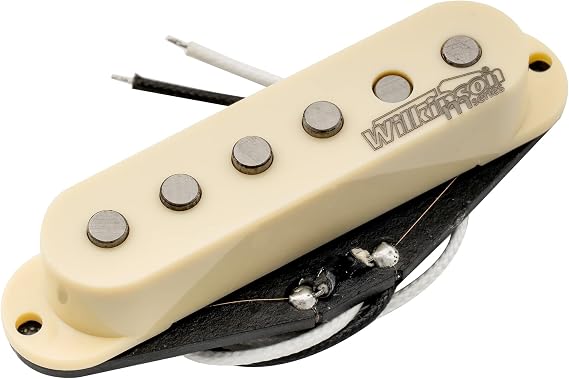 Wilkinson Vintage Tone Alnico 5 Staggered Single Coil Bridge Pickup for Strat Style Electric Guitar, Cream