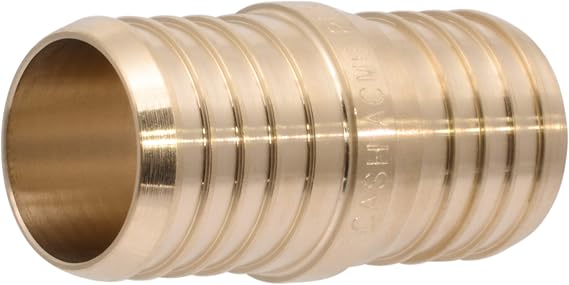 SharkBite 1-1/2 Inch Brass Crimp Coupling, PEX Pipe, PE-RT, UC0141