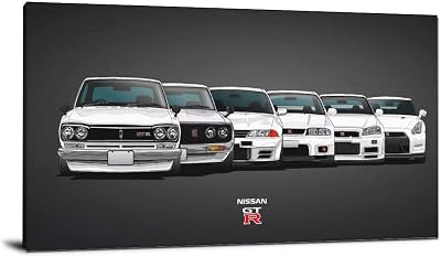 JDM Car Poster Skyline R34&Skyline R35 Poster Decorative Painting Canvas Wall Art Living Room Posters Bedroom